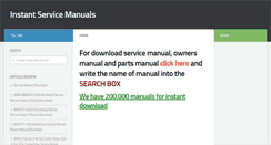 Desktop Screenshot of instantservicemanuals.com