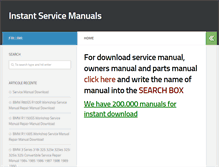 Tablet Screenshot of instantservicemanuals.com